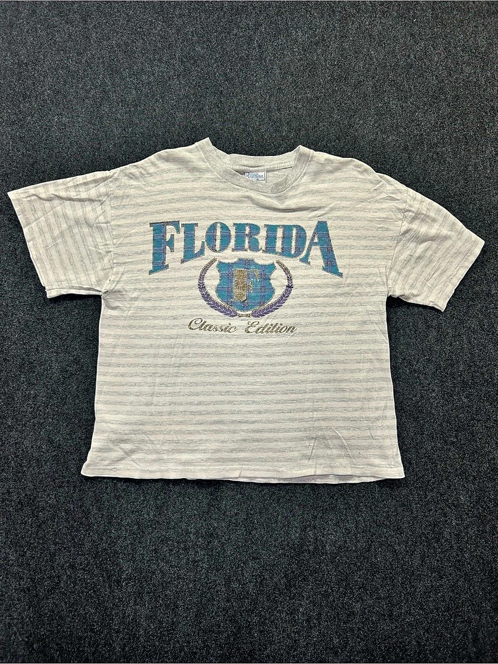 Premier Sportswear Striped Graphic Tee Size Medium